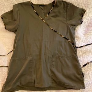Green scrub top